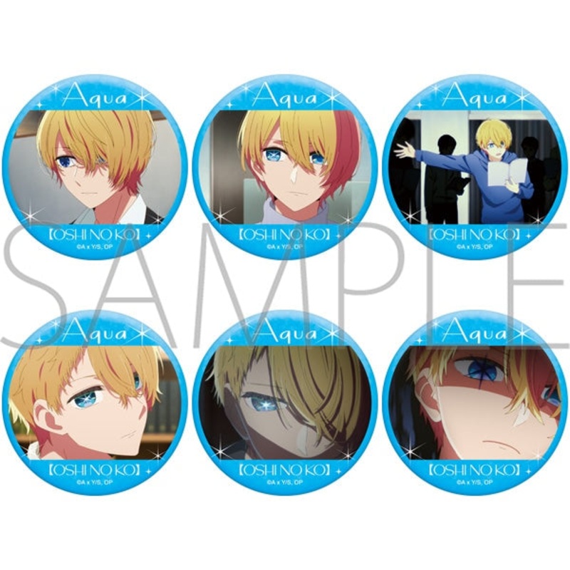 [Oshi-no-ko] Oshi character badge collection Aqua (set of 6)
