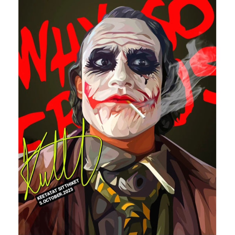 Pop Art Wall Decoration Drawing (Joker New Why so Serious)
