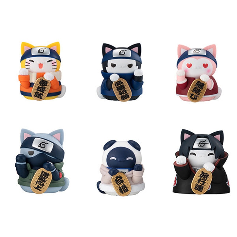 MEGA CAT PROJECT NARUTO Nyaruto! Beckoning cat FORTUNE One more time ! (set of 6)