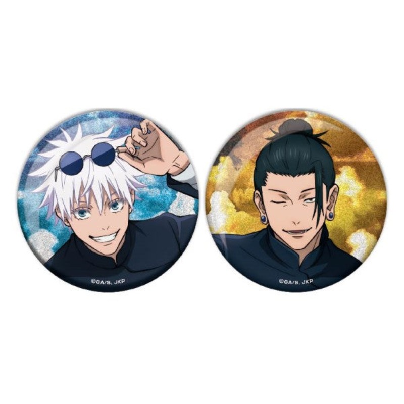 Jujutsu Kaisen Glittery Can Badge Pair Satoru Gojo and Suguru Geto