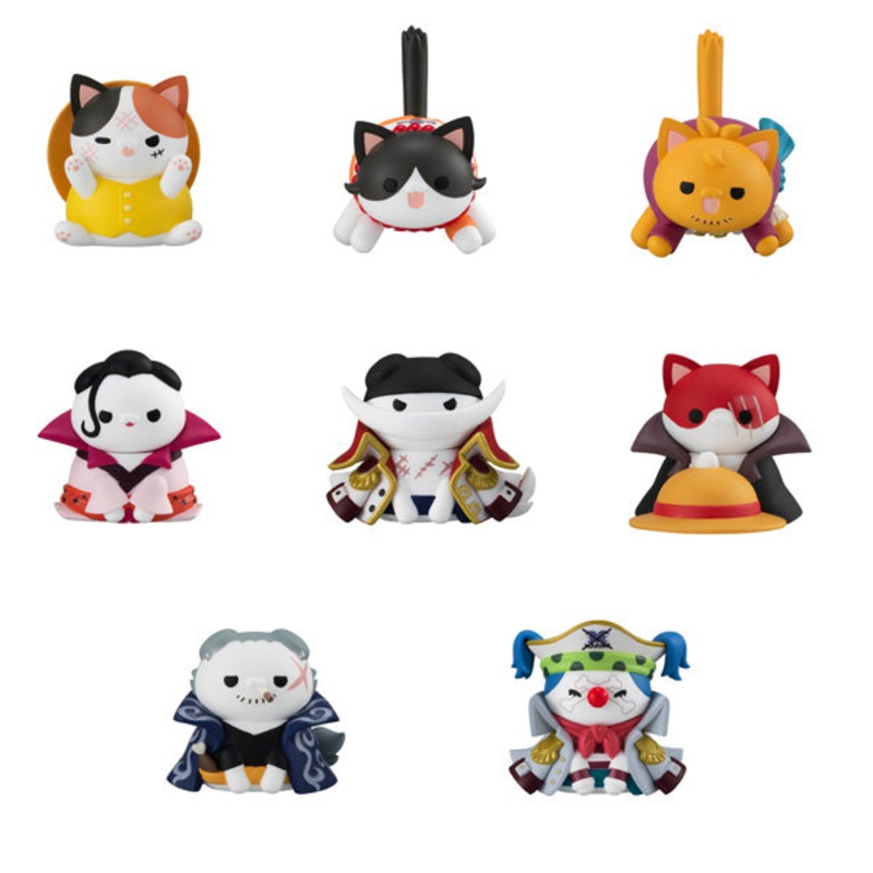 MEGA CAT PROJECT ONE PIECE Nyan Piece NyanVer. Luffy  Paramount War of Marineford (set of 8)