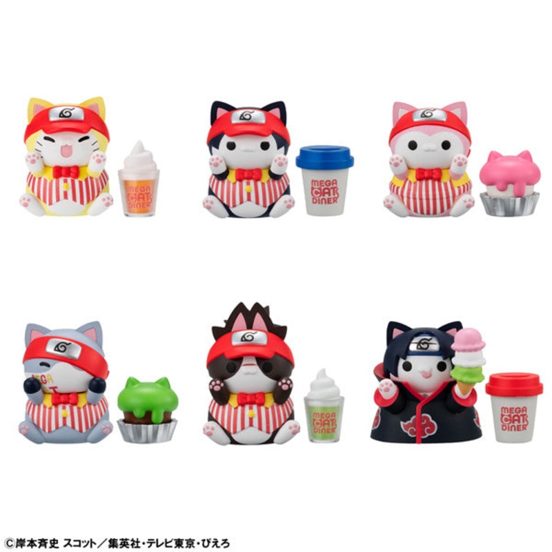 MEGA CAT PROJECT NARUTO Nyaruto! MEGACAT DINER (set of 6)