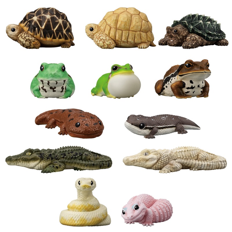 TE-NORI FRIENDS 12 -REPTILES & AMPHIBIANS-  W/O GUM (set of 12)